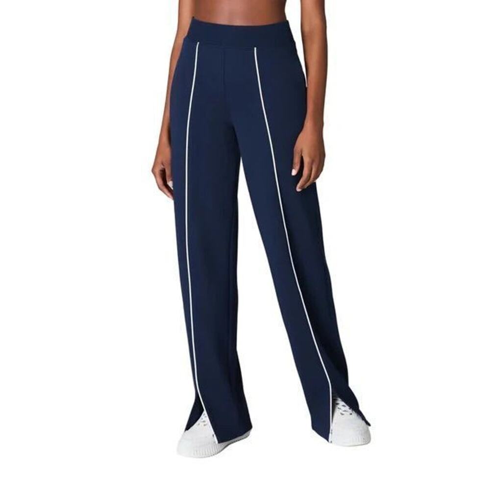 SPANX AirEssentials Pique Straight Leg Pant Timeless Navy Blue Track pants NWT